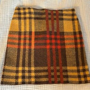 Plaid Wool Toad & Co Skirt NWOT SzM